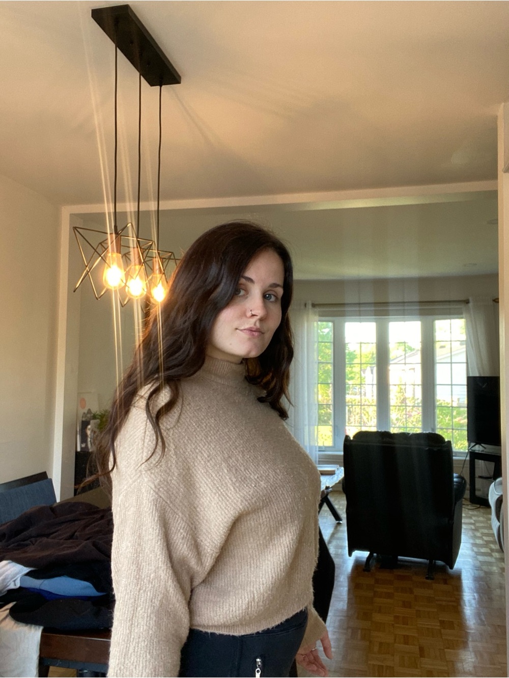 H&M Camel Turtleneck Sweater